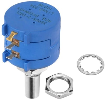 Dailygoody - Multiturn-potentiometer - 5 K ohm - Precisie-instelling - Standaard - Draaitype - Ideaal voor spanning en stroomregeling - Geschikt voor