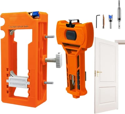 Freesmal Deurscharnieren - Installatie Kit - Deuren Monteren - Nauwkeurige Resultaten - 22 x 21 cm - Oranje