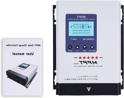 MPPT Solar Charge Controller - Zonnepaneel Regulator - Energie Beheer - Geavanceerde MPPT Tracking - 60A - Grijs