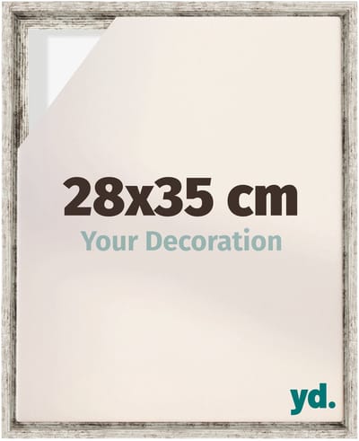 Your Decoration - Baklijst 28x35 cm - Wit Vintage - Baklijst voor Canvas - MDF - Lyon