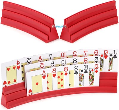 Cardholder voor Kinderen en Volwassenen - 4 Stuks Herbruikbare Speelkaartenhouder met 3 Hellingen voor Poker en Spelletjes