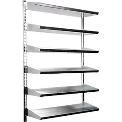 Wandrek 6VK, 6 planken, zonder doorzichtige opbergbakken, L 1000 x B 640 x D 220 mm
