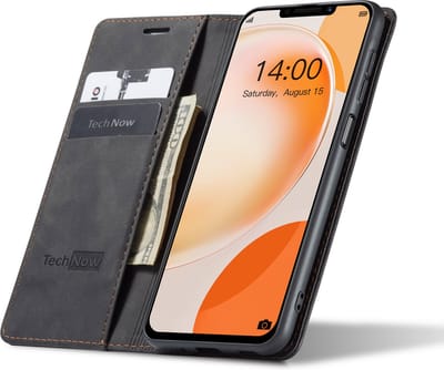 Hoesje geschikt voor Huawei Nova Y91 - Book Case Leer Slimline Zwart