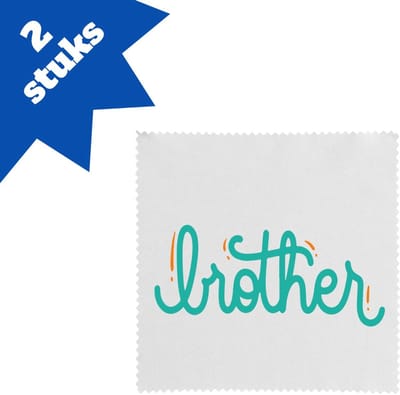 Akyol - brother brillendoekjes - Broer - broertje of broer - cadeau - verjaardag - broers - familie - 17,8 bij 17,8 cm - 2 stuks