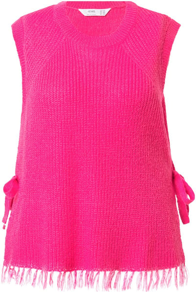 Angel of Style - Dames - Slip-over comfortabele pasvorm zijkanten met strikband - Hibiscusrood - Maat 42+