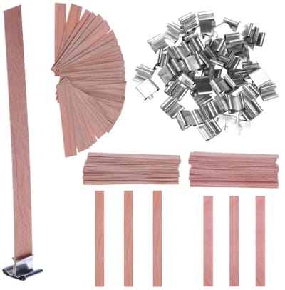 Actie4you® - Zelf Kaarsen Maken Voor Volwassenen Houten Lonten - 50 houten - Geur Kaarsen Maken - Kaarslonten - Kaarsenlont - Candle Making Kit - Hergebruiken Kaarsvet – Luxe Kaarslonten - 1.5CMx15CM