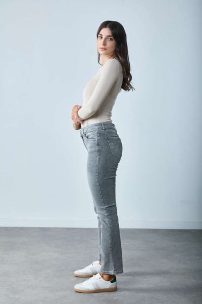 Broek Toxik3 normale taille slim fit jeans grijs