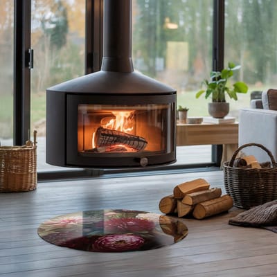 Coloray Vloerplaat Houtkachel - Plaat onder Houtkachel - 60 cm x 60 cm - Kachel Onderplaat - Claret Vloerplaat Kachel - Plaat Kachel - Onderplaat Kachel - Houtkachel Vloerplaat - Onderplaat