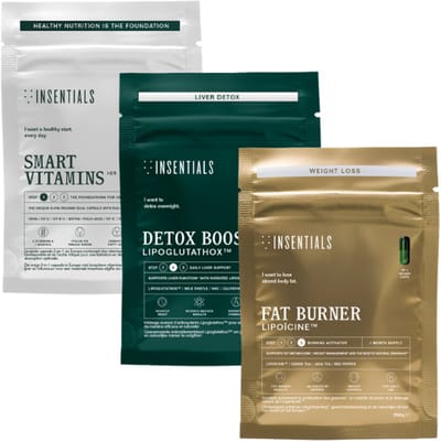 Insentials Routine Fat Burner (Smart Weight Pack) - Dagelijkse Vitaminen Compleet - Voordeelbundel - Smart Vitamins - Detox - Fat Burner