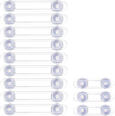 Kinderslot Kastjes - 9 stuks lang + 3 stuks kort - Zelfklevend - Kastbeveiliging voor Kinderen - Baby veiligheid - PVC - Ladebeveiliging - Transparant