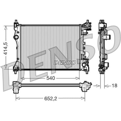 Radiator, motorkoeling DENSO DRM01005
