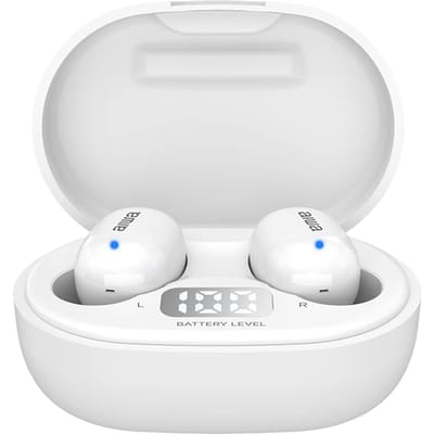 Aiwa EBTW-150: Tws Draadloze Hoofdtelefoons, Traagschuim Pads, Bluetooth-Verbinding, Led-Display, Snel Opladen