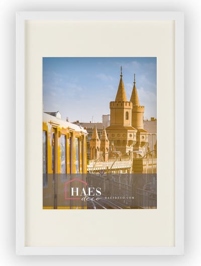 HAES DECO - Fotolijst Berlin wit met passepartout voor foto formaat 15x20 en 20x30 - SP12230