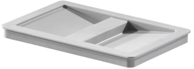 Praktische kunststof afvaldeksel voor binnenemmer - lichtgrijs, 210 x 138 x 14 mm