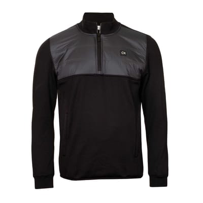 Calvin Klein Heren Golfjack met halve rits (Zwart)
