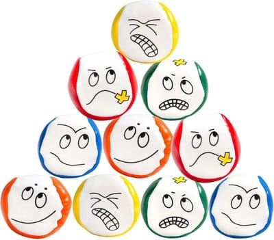 Jongleerballen 10 stuks - Jongleerbalset voor beginners van PU leer - Creatieve beanbagballen - Pedagogische jongleerballen voor jongens meisjes kinderen volwassenen kamperen voor beginners