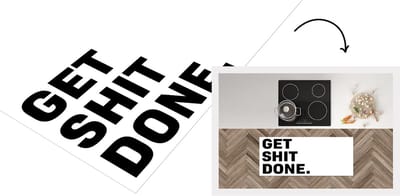 Keukenloper - Loper keuken - Get shit done - Spreuken - Quotes - 120x50 cm - Keukenloper vinyl