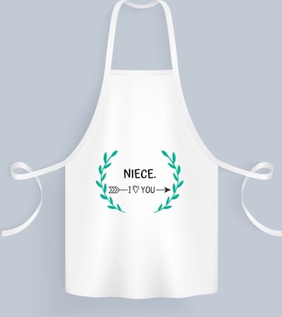 Akyol - niece i love you Keukenschort - Nicht - de liefste nicht - verjaardag - cadeautje voor nicht - nicht artikelen - kado - geschenk - 82 bij 71 cm