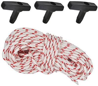 4 Stuks Grasmaaier Starter Touw - 10 m, 3,0 mm Trekkoord voor Grasmaaier, Kettingzaag, Trimmer en Snijder