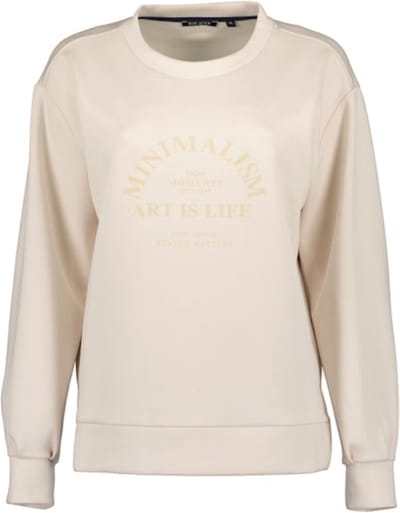 Blue Seven dames - Trui 237185 beige sweatshirt + print maat 38