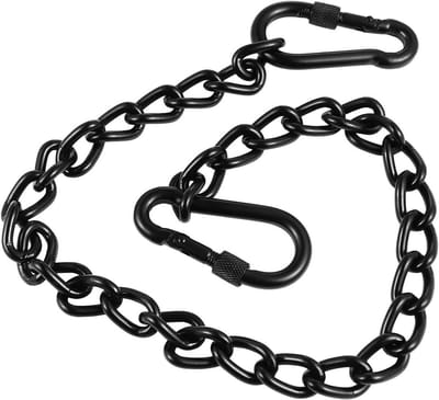 Schommelketting - Hangmat ketting - Buiten ophangen - Roestvrij staal - 66 cm - Zwart