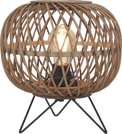 Chericoni Nature Diagonaal Tafellamp - 1 lichts - Ø 25 cm - E27- Natuur hout