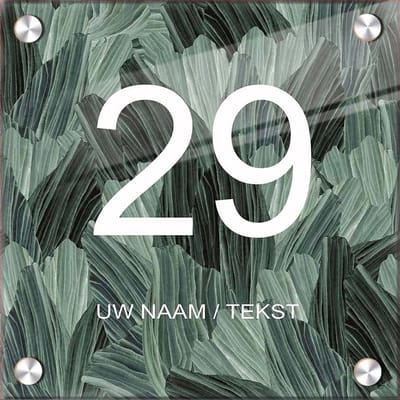 Naambordje voordeur plexiglas 15x15x0,5 cm model 1138 - Huisnummerbordje, naambordjes, naambordje huis, naamplaatjes, huisnummer bord, huisnummer bordje, originele naambordjes voordeur, huisnummerbord met naam, originele huisnummer bord