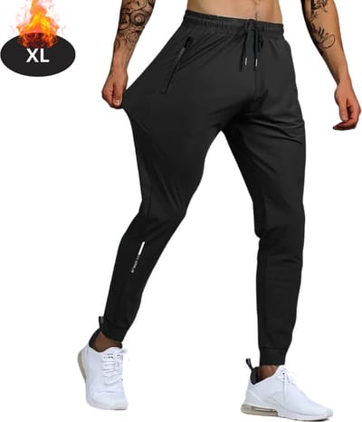 Livano Trainingsbroek Heren - Sportbroek - Trainingsbroek Lang - Trainingspak - Sportkleding - Zwart - XL