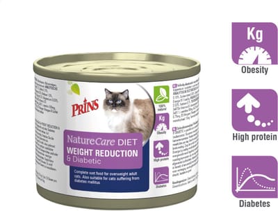 Prins - NatureCare - Diet - Kattenvoer Nat - Weight Reduction & Diabetic - 8 x 200g