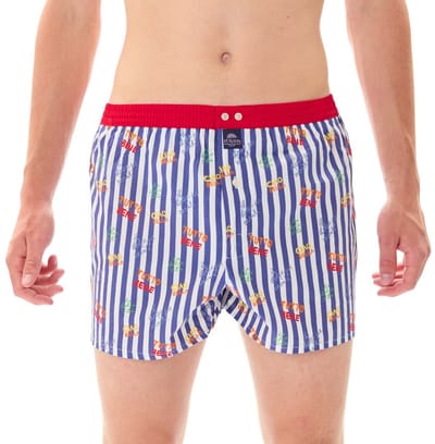 McAlson Heren Boxershort La Dolce Vita Marineblauw Blauw XXL