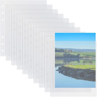 Pack van 40 Plastic Envelopes - Transparante Film voor 6 Ring Folder - 8.3 x 6 Inch - Zonder Zipper - Waterdicht - Stofbescherming voor Foto's - Postkaarten - Zaadpakketten - Documenten