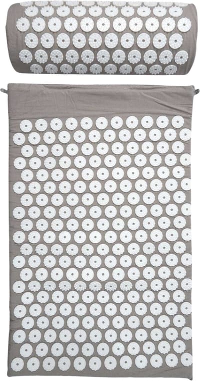 Marbeaux Spijkermat - met Kussen - Shakti Mat - Grijs - 40x64cm - Acupressuur Mat