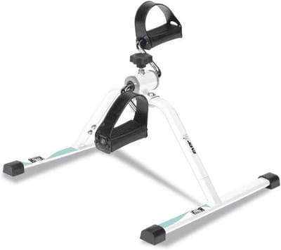 Mini Hometrainer - Fiets Trainer - Armen Benen Trainen - Compact Ontwerp - 48.5 cm Lengte - Zilver