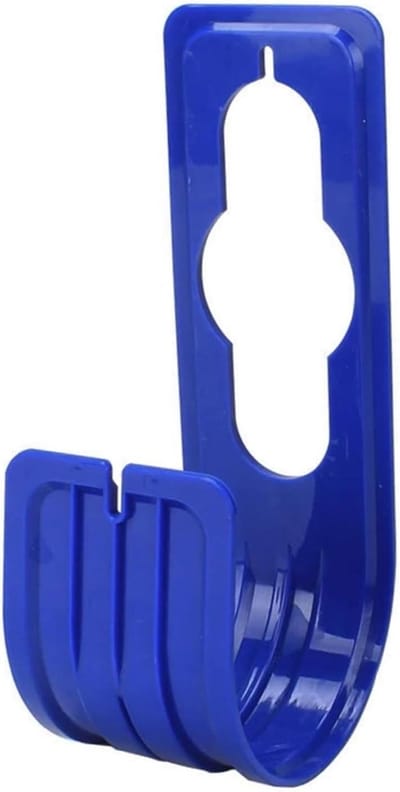 Slanghouder Wandmontage - Slanghaak Tuinslang - Tuin Organiseren - Zwaar Metaal - 215x75cm - Blauw