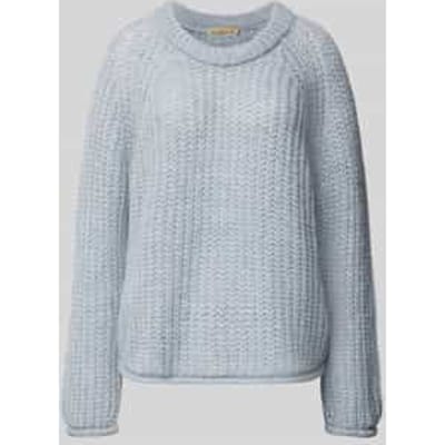 Relaxed fit gebreide pullover met mohairgehalte
