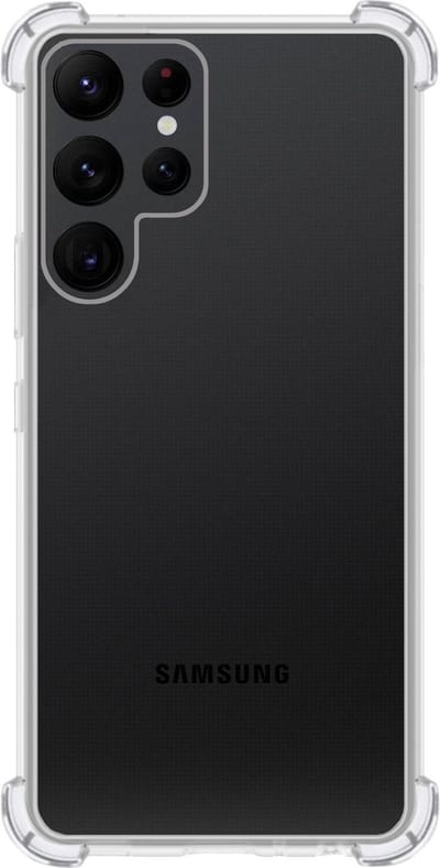 Hoes - Geschikt voor Samsung Galaxy S22 Ultra - Sterk & Shockproof - Siliconen Case - Back Cover - Telefoon Hoesje Shock Proof - Transparant