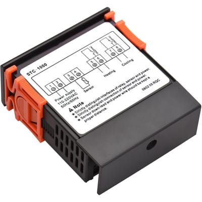 Digitale Temperatuurregelaar STC 1000 Intelligente Temperatuurregelaar DC 24V Koelkastthermostaat Ondersteuning AC 110-220V zwart