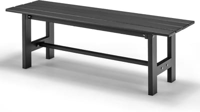 Weerbestendige Tuinbank Zwart 120cm Duurzaam Metalen Frame voor Buiten