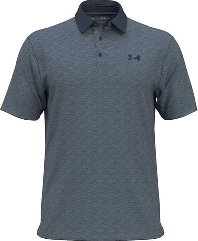 Under Armour Golf Playoff Birdie Jacquard Korte Mouw Poloshirt Grijs S