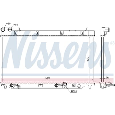 Radiator, motorkoeling NISSENS 68098