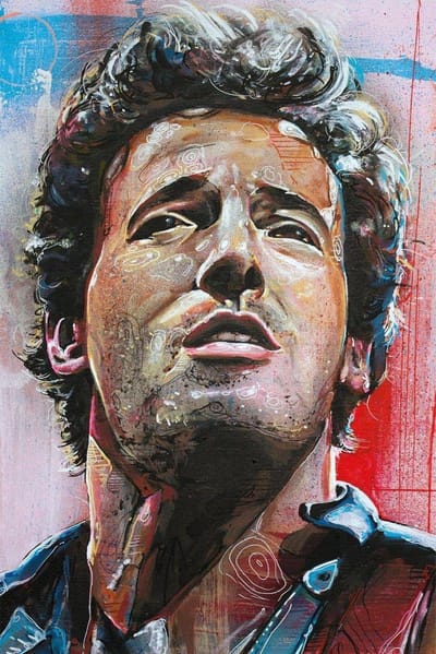 Bruce Springsteen - Canvasdoek - 50 x 70 cm