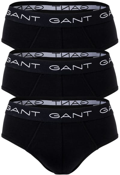 Gant Ondermode Uni Color Brief 3Pack Zwart / male