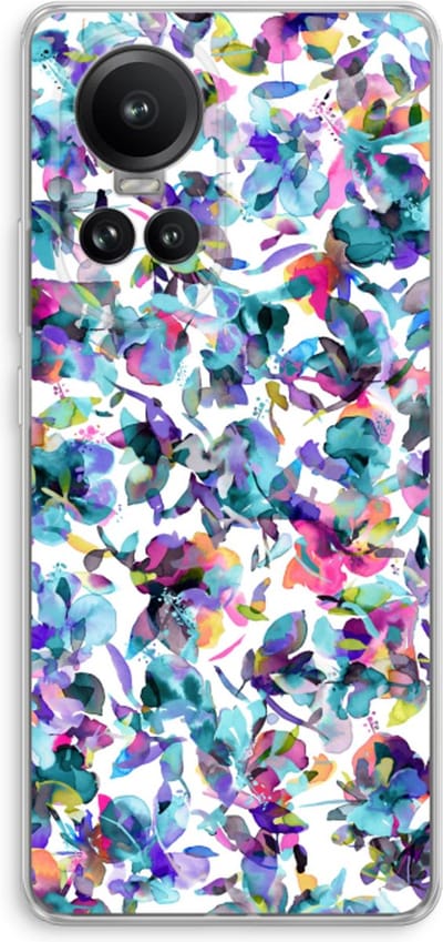 Case Company® - Hoesje geschikt voor Oppo Reno 10 Pro hoesje - Hibiscus Flowers - Soft Cover Telefoonhoesje - Bescherming aan alle Kanten en Schermrand