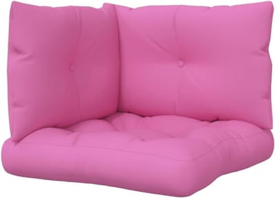 Palletkussens 3 Stuks - Zitkussens Outdoor - Comfortabel Zitten - Waterafstotend Oxford - 60 x 61.5 cm - Roze