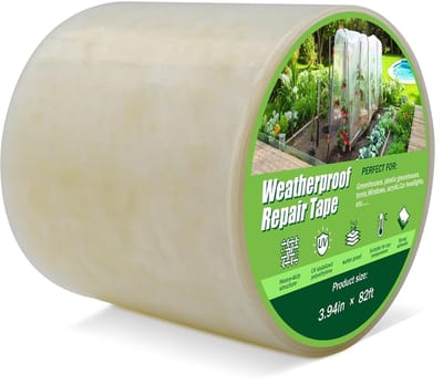 Reparatietape Broeikas - Folie Plakband - Scheuren Dichten - Extra Sterk Waterdicht - 100mm x 25m - Transparant