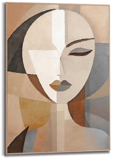 Schilderij Abstracte vrouw - 70 x 50 - Hout - REINDERS