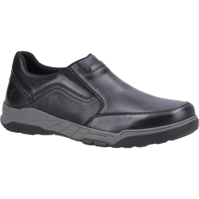 Hush Puppies Leren herenschoenen Fletcher (Zwart)
