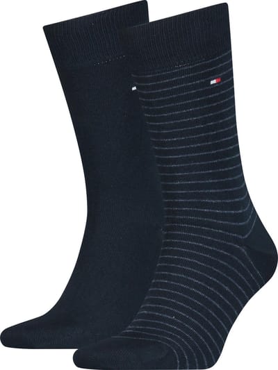 Tommy Hilfiger MEN SMALL STRIPE SOCK 2P Mannen Sokken Maat 47-49