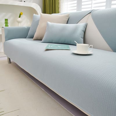 Effen Kleur Chenille Bankkussen, Eenvoudig Groen Kussen, Vierseizoenen Universele Antislip Bankhanddoek, Kleine Frisse Bankhoes 70*70cm
