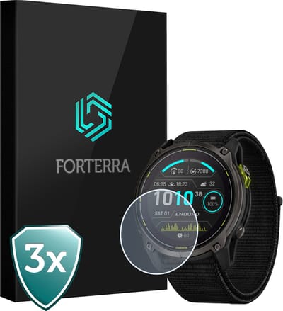 Smartwatch Screenprotector Geschikt voor Garmin Enduro 3 (51 mm) - Gehard Glas Screen Cover Premium Tempered Glass Protector Geschikt voor Garmin Enduro 3 - 3 PACK
